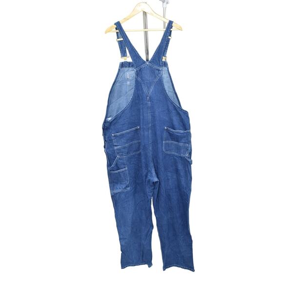 Carhartt Men's Blue Straight Jeans Overalls Big & Tall Size 44x30 0R4672-M - Picture 2 of 8